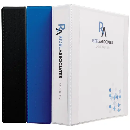 Avery Durable View 3 Ring Binders, 1.5 Inch Slant Rings, 375-Sheet Capacity, DuraHinge, 2.1 Inch Wide Spine, Colors Received Will Vary: Black, Bright Blue, or White, 1 Binder (17028) {1}