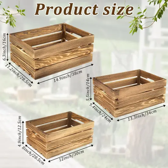 3 PCS Decorative Nesting Wooden Crates {2}