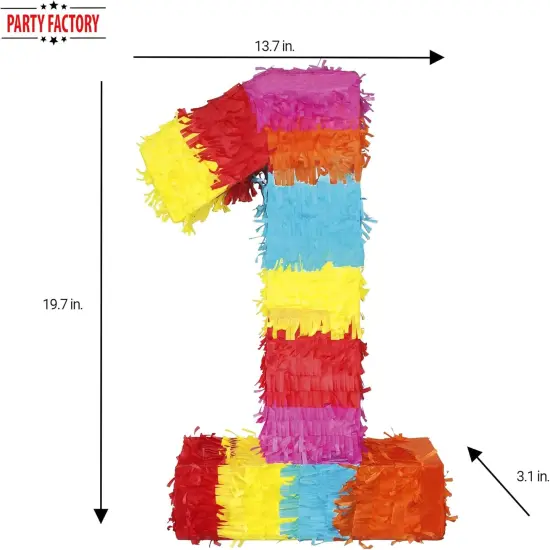 Party Factory Pinata Numbers 0-9 Kids Birthday Slap Pinata 16.5 x 13.7 x 3.1 inch Decoration Birthday Decoration (1) {4}