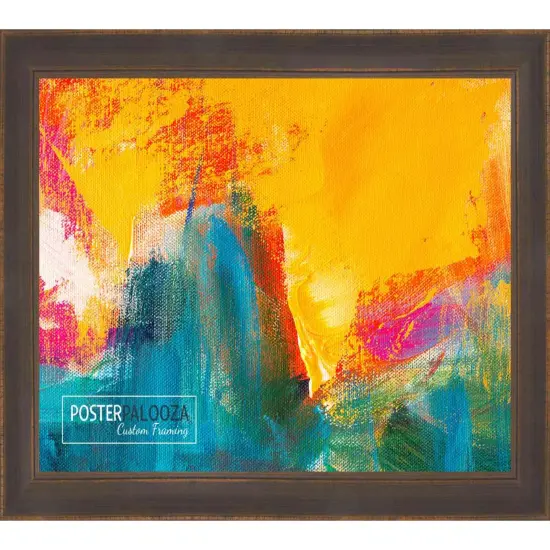 Square Elegant Brown Picture Frame - UV Acrylic, Foam Board Backing, Hanging Hardware {5}