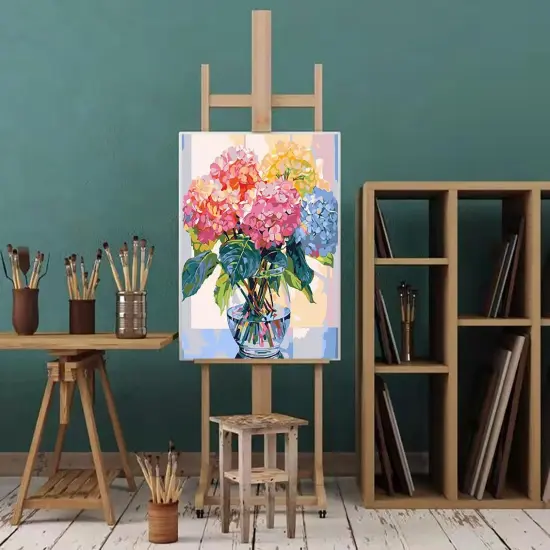 Paint by Number for Adults. Flowers Paint by Numbers for Adults Beginner Drawing Paintwork with 3 Paintbrushes Paint Canvas Oil Painting 16&rdquo; x 20&rdquo; {4}