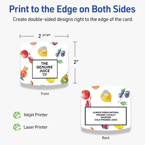 Avery Printable Arched Square Printable Tags, Sure Feed Technology, 2" x 2-3/16", Matte White Cardstock, Print-to-The-Edge, Laser/Inkjet Printable, 120 Total {6}