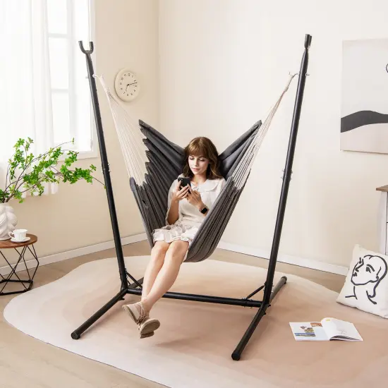 Adjustable Hammock Chair, Metal Frame and Comfy Fabric {3}
