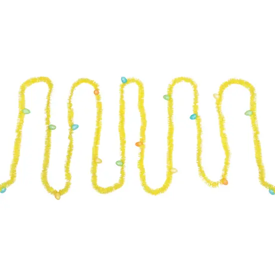 Northlight Tinsel Garland with Easter Eggs - 25' - Yellow {6}