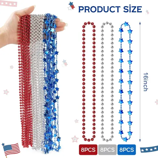 4th of July Beaded Necklace {5}
