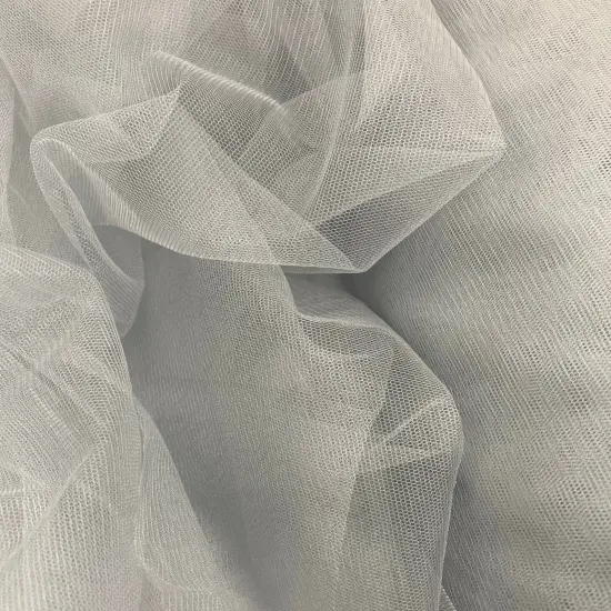 1 Yard 2-Way Stretch Nylon Net Mesh Fabric, 60" Width Lightweight Sheer Mesh for Gowns, Dancewear & Costumes Silver {1}