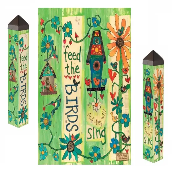 Birds Will Sing Art Pole 20 Inches Tall Stephanie Burgess {1}