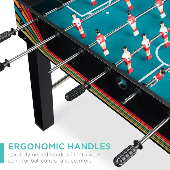 Best Choice Products 48in Competition Sized Foosball Table for Home, Game Room w/ 2 Balls, 2 Cup Holders Arcade {3}