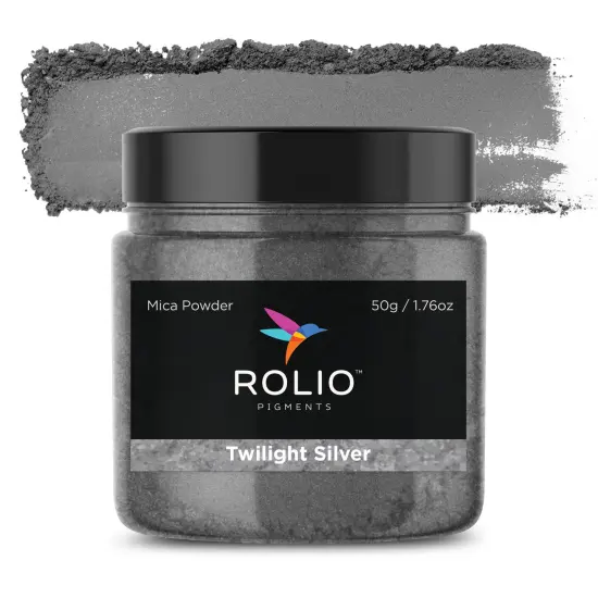 Rolio - 1 Jar Mica Powder (Twilight Silver) - 50g / 1.8 oz {1}