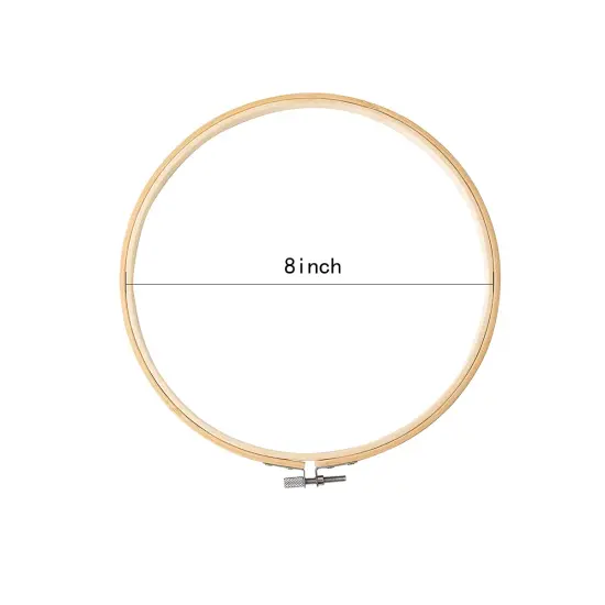Matchne Embroidery Hoop 12PCS 8 inch Cross Stitch Supplies & Needlework Supplies Easily Loosen/Tighten Bamboo Wooden Hoops for Crafts {3}