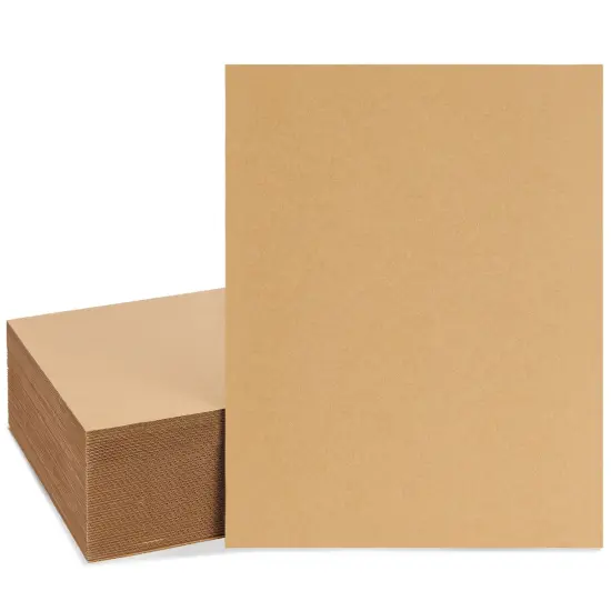 50-Pack Large Corrugated Cardboard Sheets for Mailers, 11x14 Flat Packaging Inserts Pads, Shipping, Packing, Mailing, Dividers, Crafts, DIY Art Projects Supplies (2mm Thick) Brown {1}