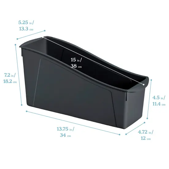 Linking Book Bins, Colorful Connecting Storage Black {2}