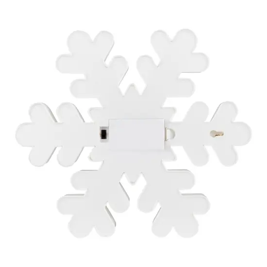 Northlight LED Lighted Snowflake Marquee Christmas Wall Art - 9.5"- White {7}
