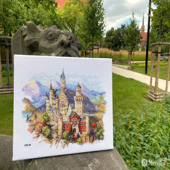 Neuschwanstein Castle K-201 Counted Cross-Stitch Kit {3}