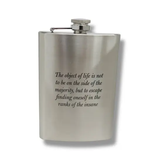 8oz The Object of life Marcus Aurelius SS Flask {1}