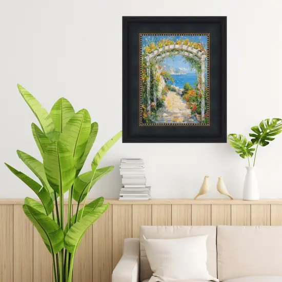 Wide Black Scoop With Gold Bead Picture Frame 8x10 frame {6}