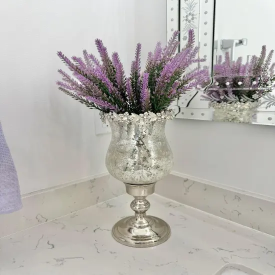 Faux Lavender Bouquet Stem 14" Bundle 4 Bunches {1}