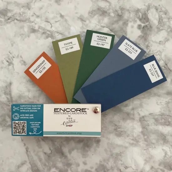 BLUE JEANS - Textured 12x12 Cardstock - Encore Paper {3}