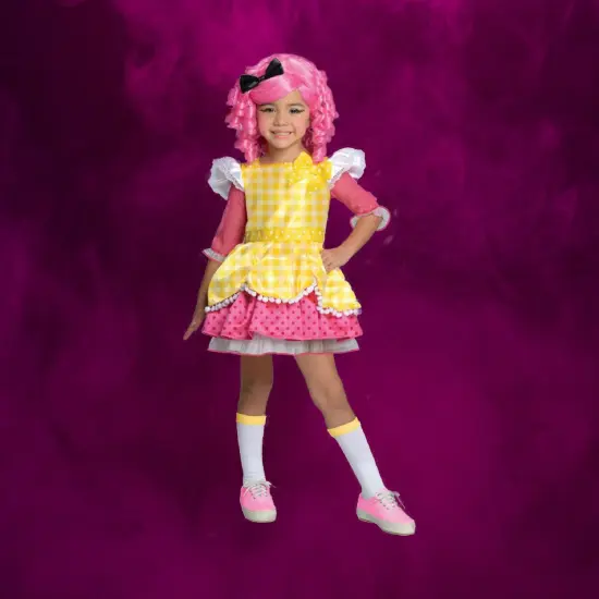 Rubies Lalaloopsy Deluxe Crumbs Sugar Cookie Girl Child Halloween Costume Small 4-6 Pink {4}