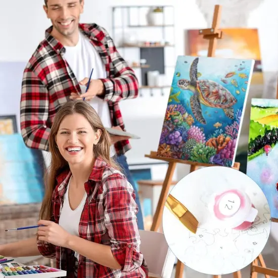 Paint by Numbers Kit for Adults Halloween Ghost, DIY Oil Painting Kit on Canvas with Paintbrushes and Acrylic Pigment, for Paint by Numbers for Beginner, for Home Wall Decor {5}