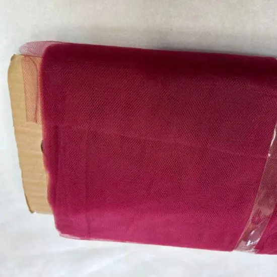 54 Inch Tulle Fabric 40 Yards Roll Soft Polyester for Wedding Crafts Party Decor burgundy {1}