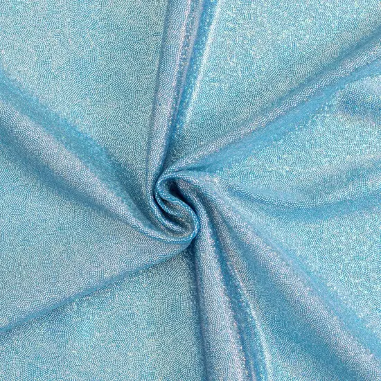 1 Yard Hologram Foggy Foil 4 Way Stretch Nylon Spandex Fabric for Activewear Costumes 60&rdquo; Width Blue Silver {1}
