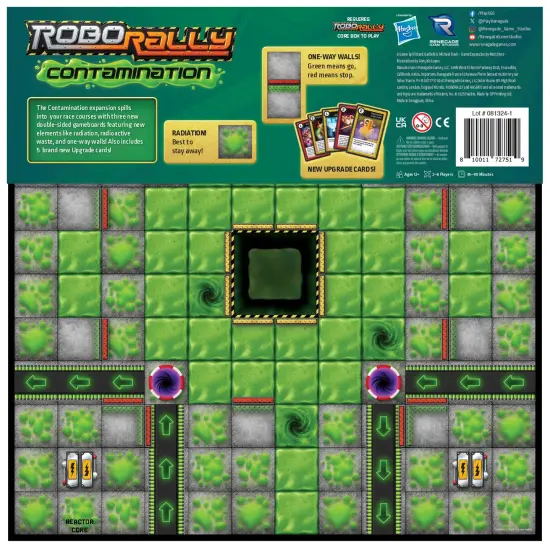 Renegade Game Studios: Robo Rally: Contamination Expansion - Racing Board Game, Trap Doors & Chop Shop Cards, Ages 12+, 2-6 Players, 45-90 mins {3}
