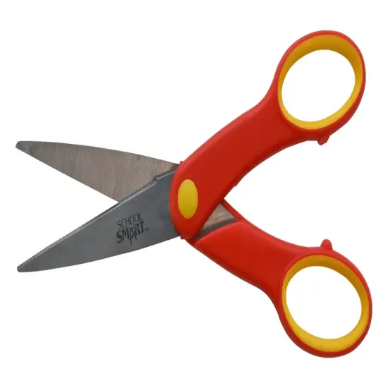 School Smart Pointed Tip Scissors, 6-1/4 Inches, Red, Pack of 12 {3}