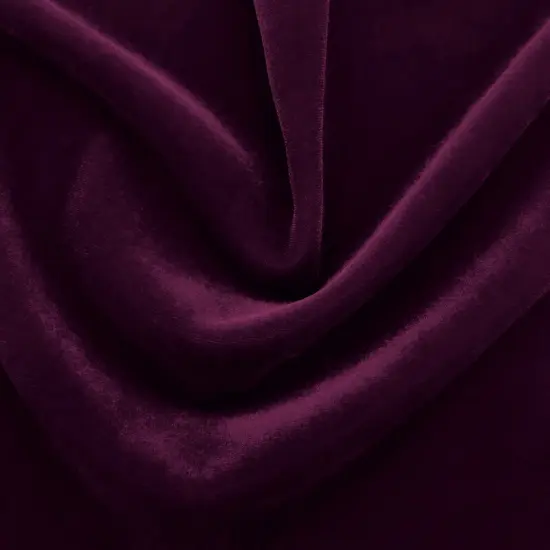Regal Matte Stretch Velvet Fabric 58&rdquo; Wide Polyester Spandex 4-Way Stretch for Costumes & Fashion Eggplant {1}