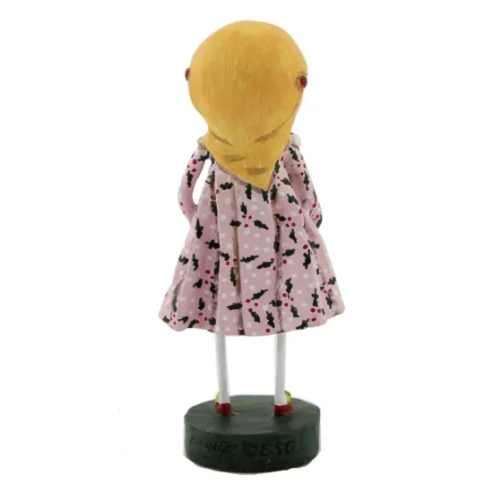 Lori Mitchell 6.0 Inch Christmas Evie Christmas Figurine , Lightweight Christmas Decor Eve Holly Girl Pink {2}