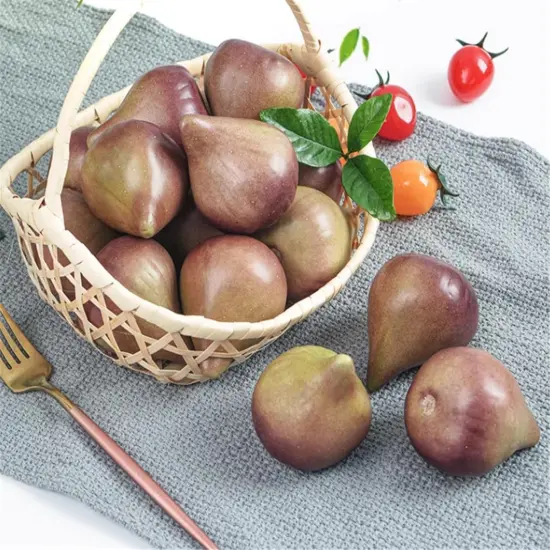 8PCS Realistic Fig Artificial Fruits {1}