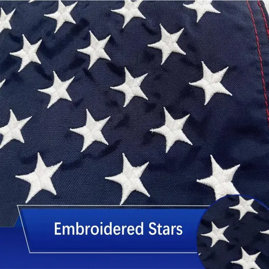 American Flag Small US Flag 16x24 Inch Small American Boat Flag Embroidered Stars Heavy Duty for Outdoor Indoor {3}