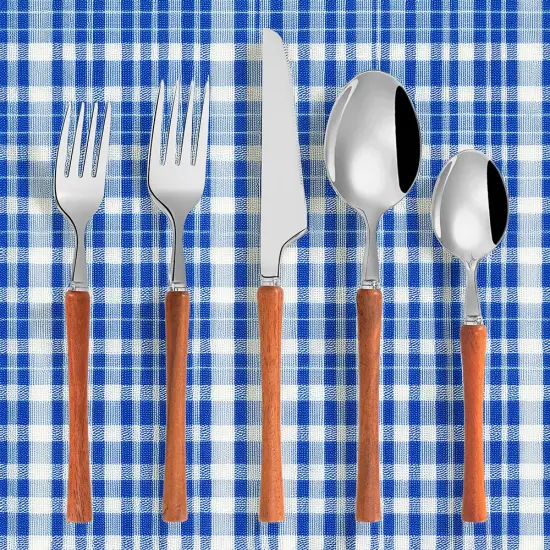 Rosewood Flatware Set Silver {5}