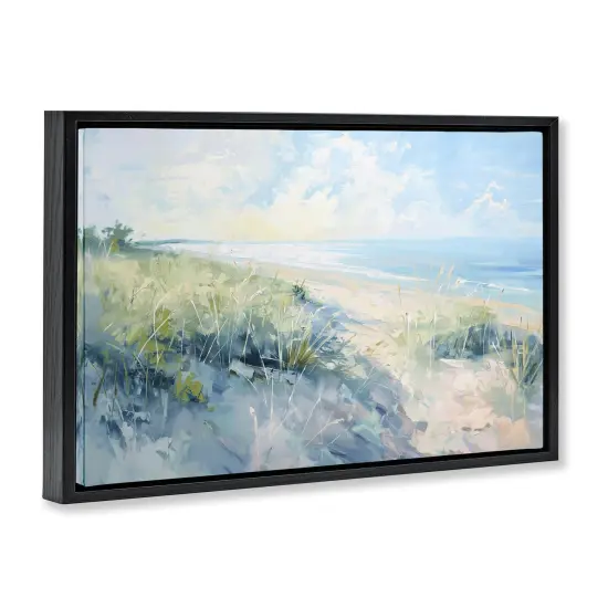 Stupell Industries Sunny Day At The Coast Floater Framed Canvas Wall Art Design by Gina Kelly {3}