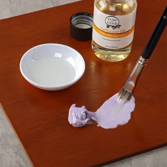 Tusc & Pine Purified Safflower Oil for Painting - Professional Artists' Paint Medium, Enhance Flow & Translucency, Solvent Free Thinner, Refined in Small Batches in North Carolina {3}