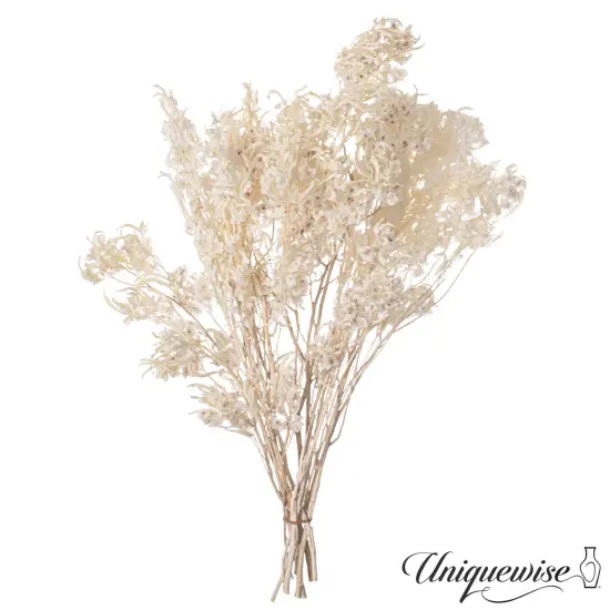 Uniquewise Preserved Real Floral Stems Chic Vase Fillers & Accents for Bouquets Centerpieces & Ornamental Displays Ideal for Home Office Boutique Cafe Resto Bar and Event Decor White pansy {4}