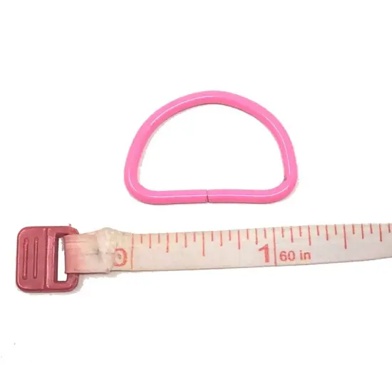 Metal D Ring 1 Inch Hot Pink Plated Loop Ring {3}