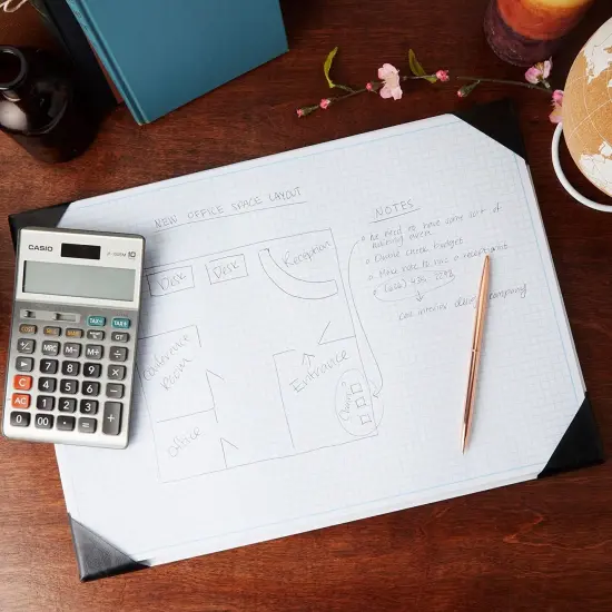 Stockroom Plus Large Desk Blotter Graph Paper Pad, Refillable 50 Sheets, 17 x 12 Inches, Ideal Use for Office and School Supplies White {3}