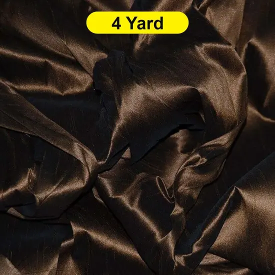 Polyester Silk Fabric Faux Silk 54" Wide Brown {1}