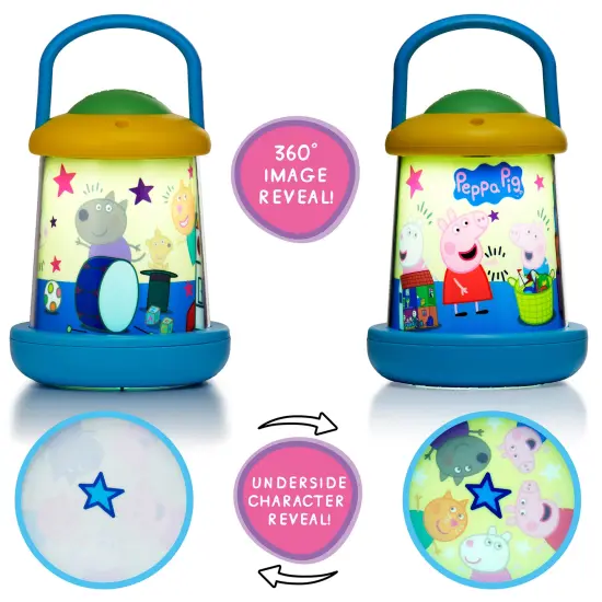 Wow Stuff! Light Revealers Lantern - Peppa Pig - 6.3" Night Light, Magic 360 Image Scene & Character Reveal, Auto-Off, Illuminating Kids Room Decor {4}