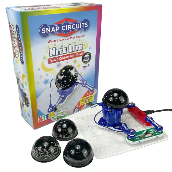 Snap Circuits: Nite Lite - Build Own Night Light Kit, 5 Light Projection Shows, Electronics Exploration, STEM Educational Toy, SCNITELITE, Kids Age 5+ {3}