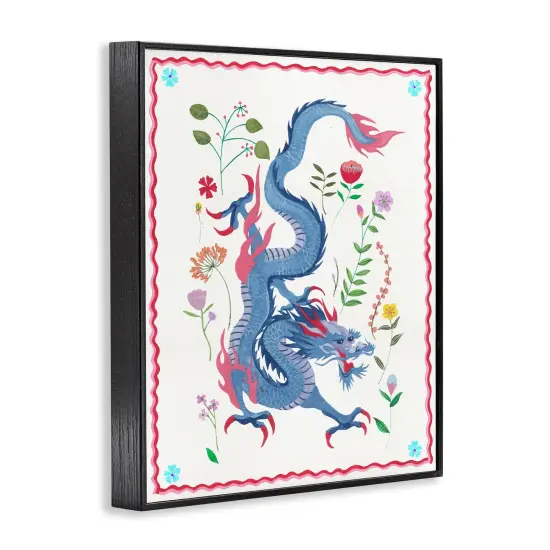 Stupell Industries Cultural Dragon & Plants Framed Giclee Wall Art Design by Melissa Wang {3}