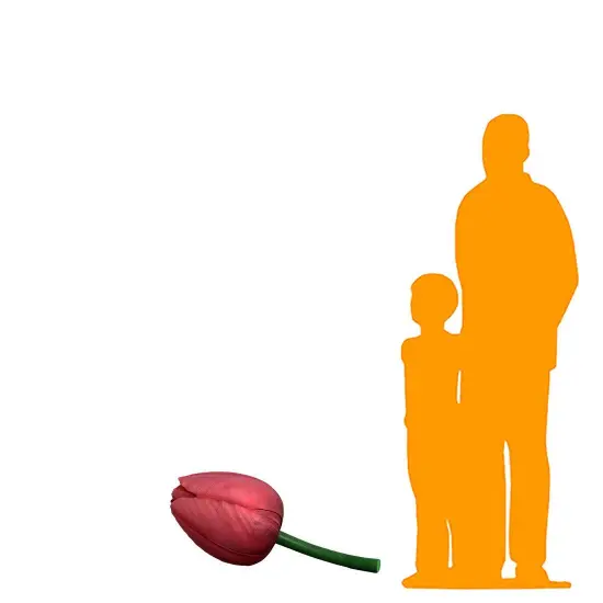 Tulip Bud Over Sized Flower Statue {2}
