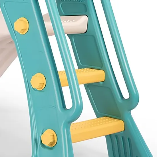 Dolu: Junior Slide - Green-Yellow-White - Indoor-Outdoor Toy, 2 Step Handrail Ladder, Plastic Playground Equipment, Backyard Activity, Kid-Toddlers 2+ {7}