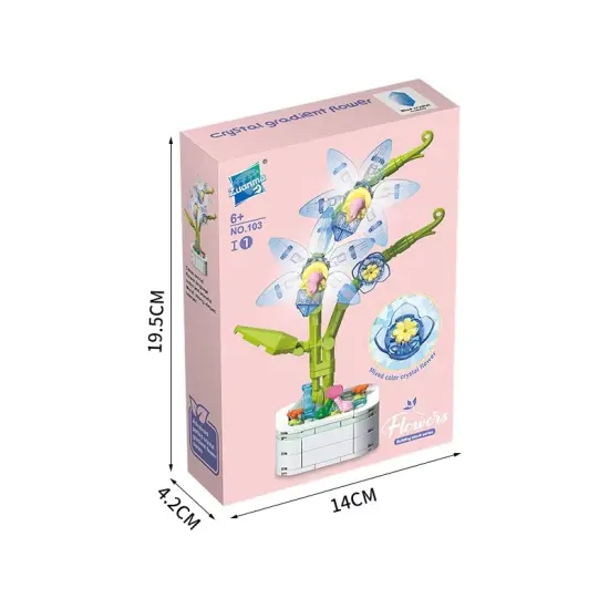Song Meilan Building Brick Potted Flower F07M9-10(103)-I7 {3}