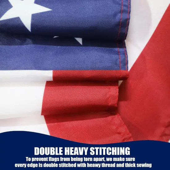 American Flag 3x5 Ft for Indoor, Made in USA 4 Brass Grommets USA Flags - Fade Reistant printing Indoor American Flag - Hanging American Flags for Room/Indoor/Bedroom/Dorm/Wall American Flag {4}