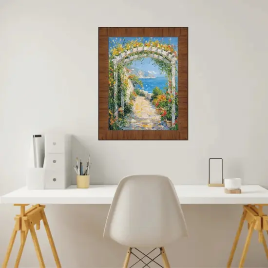 Contemporary Wood Grain Honey Scoop Picture Frame 9x12 frame {4}