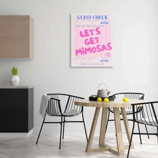 Stupell Industries Let's Get Mimosas Check Canvas Wall Art Design by House of Lulu {2}