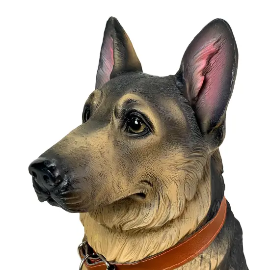 I Don't Dial 911 German Shepherd Guard Dog Warning Statue {4}