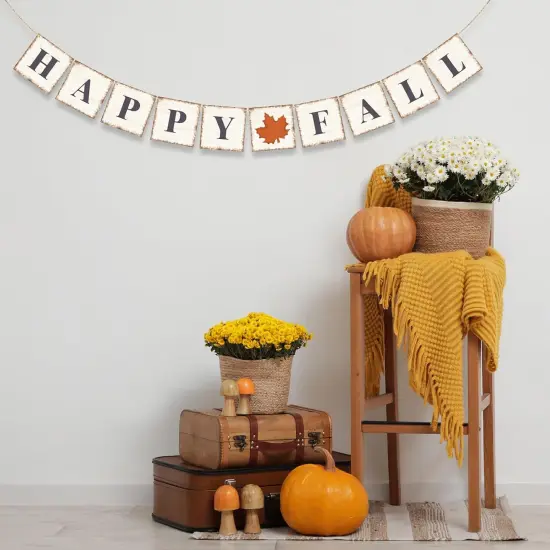 Happy Fall Banner Garland (	Rustic) {6}